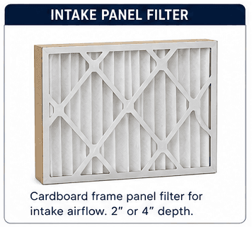 Intake panel filter